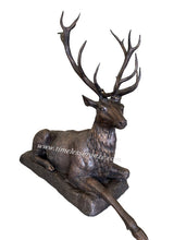 Load image into Gallery viewer, Life Size Male Deer Bronze Sculptures - Resting Set