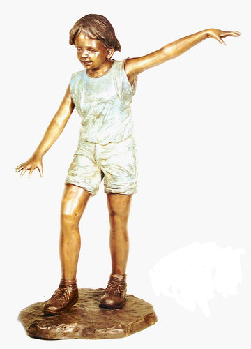 Balancing Boy Bronze Sculpture