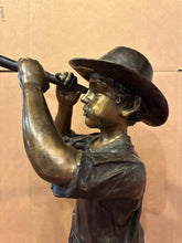 Load image into Gallery viewer, Bronze Boy Statue with Telescope