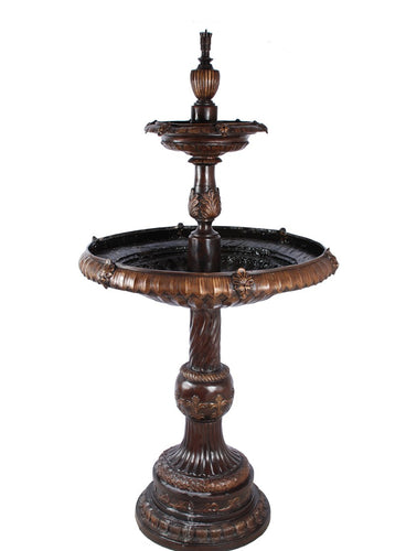 Tiered Courtyard Acanthus Themed Bronze Fountain