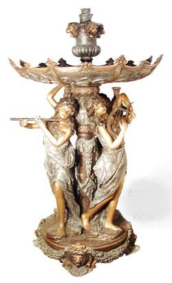 Majestic Grand Bronze Fountain with Classical Details