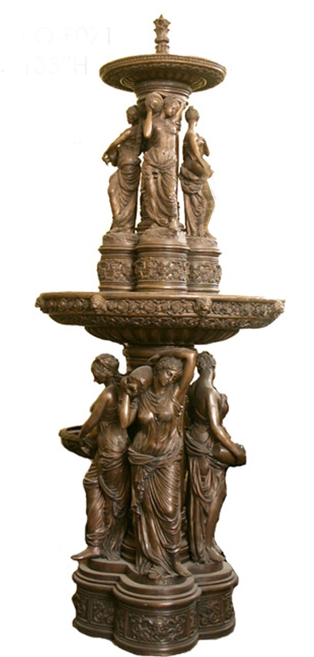 Magnificent Romano Grand Estate Fountain in Bronze