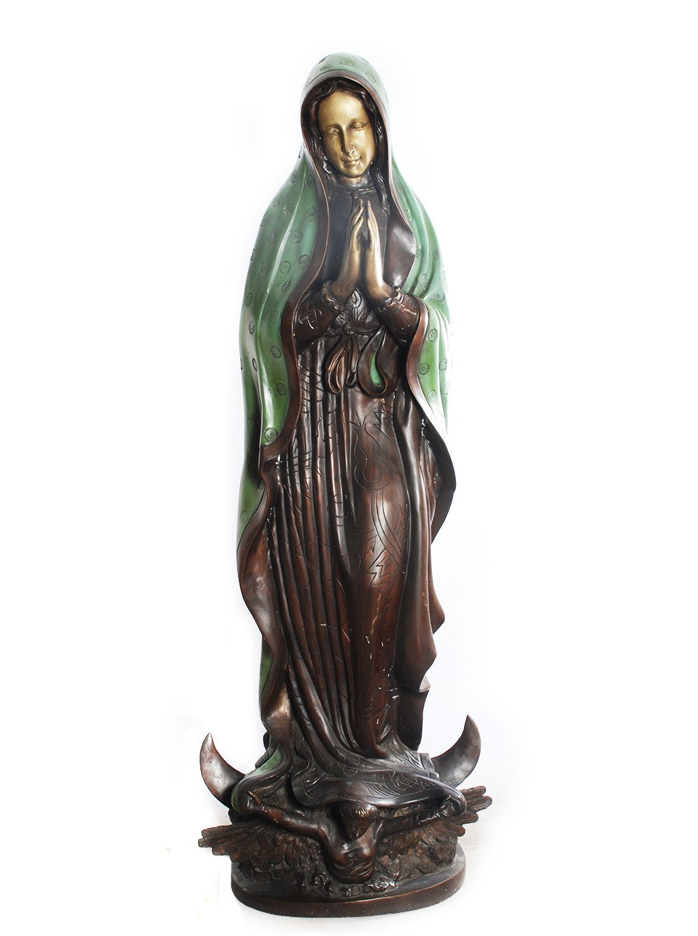 Bronze Life Size Statue of Our Lady of Guadalupe