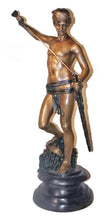 Load image into Gallery viewer, David with Goliath Head Bronze Sculpture by Antonin Mercie
