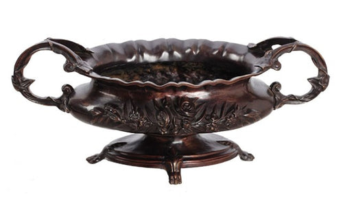 Two-Handled Bronze Rose Planter