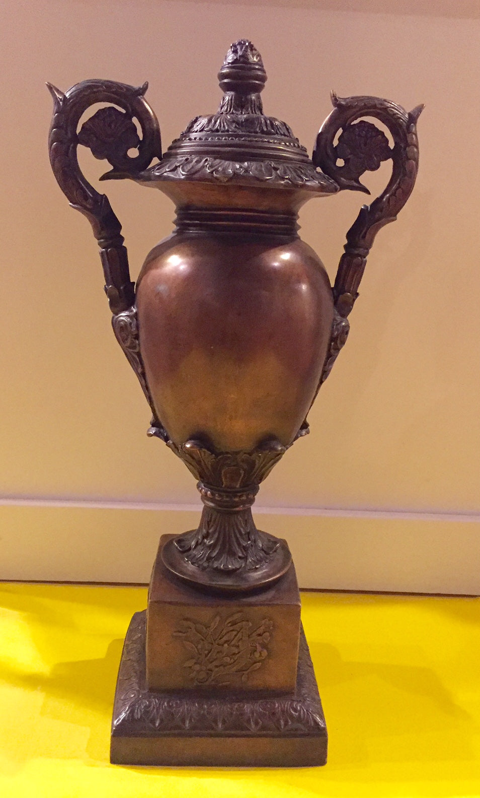 Bronze Medici Urn with Two Scroll Handles