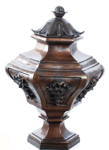 Florence Bronze Urn with Lid