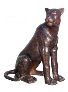 Large Bronze Cheetah Statue