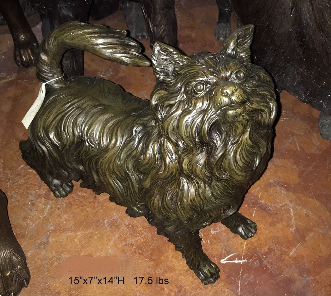 Bronze Maine Coon Cat Sculpture - Standing