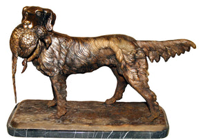 Bronze Labrador Retriever Gun Dog Statue