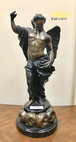 Tabletop Bronze Saint Michael the Archangel Statue