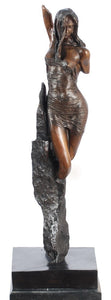 Sexy Woman on Base Bronze Sculpture