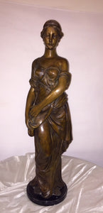 Classical Winter Woman Bronze Sculpture