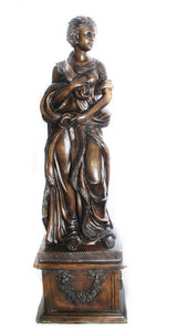 Winter Season Woman Bronze Sculpture