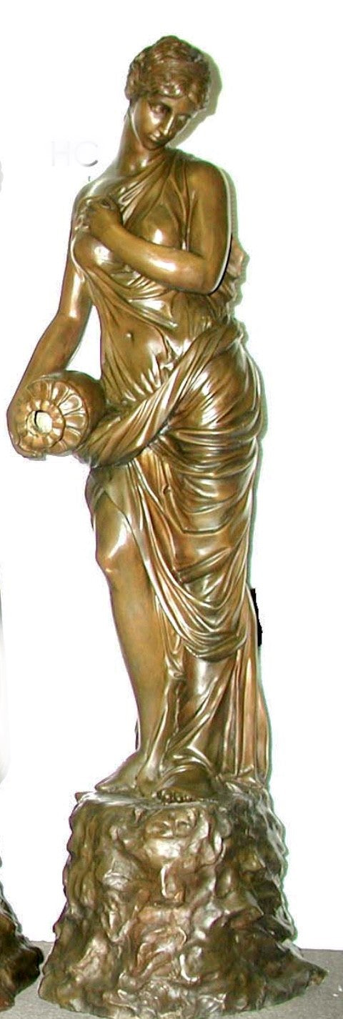 Gracious Life Size Greek Woman Bronze Sculpture I