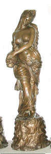 Gracious Life Size Greek Woman Bronze Sculpture III