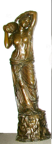 Gracious Life Size Greek Woman Bronze Sculpture IV