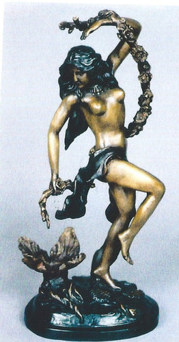 Nude Female Dancer Bronze Sculpture