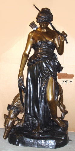 Bronze Life Size Statue of Roman Goddess Diana