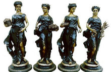 Load image into Gallery viewer, Bronze Set of Four Seasons Sculptures - Spring, Fall, Summer, Winter