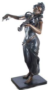 Bronze Classical Female Violin Player