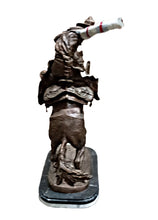 Load image into Gallery viewer, Bronze Bronco Buster Cowboy Statue - 31”H