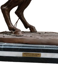 Load image into Gallery viewer, Bronze Bronco Buster Cowboy Statue - 31”H