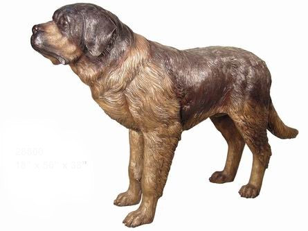 Stately Bronze Saint Bernard Statue