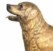 Load image into Gallery viewer, Life Size Bronze Golden Retriever Statue