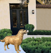 Load image into Gallery viewer, Life Size Bronze Golden Retriever Statue