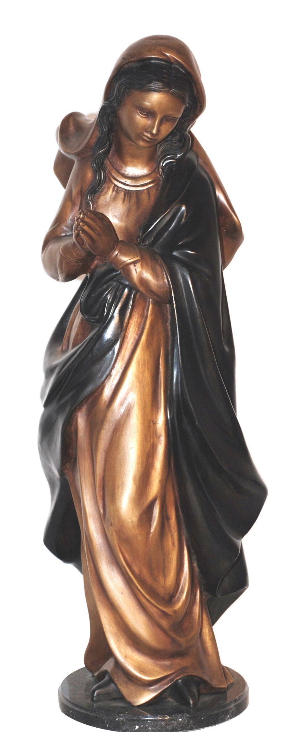 Large Praying Madonna Bronze Sculpture - 35