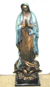 29"H Our Lady of Guadalupe Bronze Sculpture