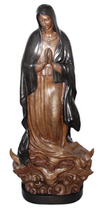 65"H Our Lady of Guadalupe Bronze Statue