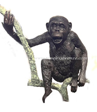 Load image into Gallery viewer, Bronze Monkeys Statues on a Tree
