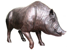 Load image into Gallery viewer, Large Bronze Wild Boar Statue Standing