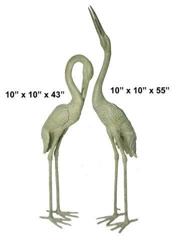 Loving Crane Sculptures - Pair