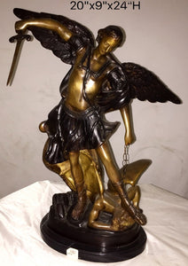 24"H St. Michael the Archangel Bronze Sculpture