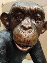 Load image into Gallery viewer, Large Walking Bronze Chimpanzee “Chimp” Statue