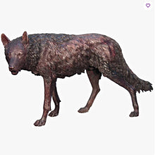 Load image into Gallery viewer, Standing Stalking Bronze Wolf Sculpture