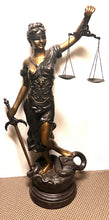 Load image into Gallery viewer, Large Bronze Blind Justice Statue 60"H