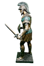 Load image into Gallery viewer, Standing Life Size Roman Gladiator Statues Pair