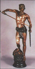 Load image into Gallery viewer, Life Size Bronze David with Goliath Sculpture by Antonin Mercie