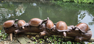 Turtles on a Log Bronze Sculpture