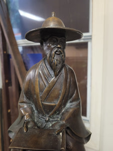 Chinese Scholar on His Horse Bronze Sculpture