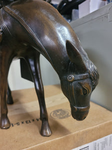 Chinese Scholar on His Horse Bronze Sculpture