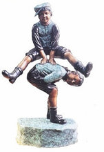 Load image into Gallery viewer, Two Boys Doing Leapfrog Bronze Sculpture