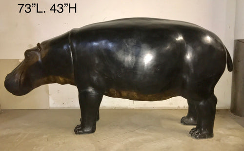 Life Size Bronze Hippo Statue for Zoo or Park
