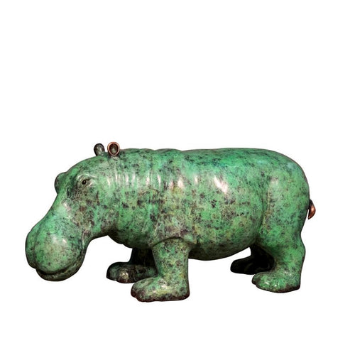 Bronze Standing Hippopotamus Statue