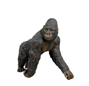 Bronze Gorilla Sculpture Knuckle Walking