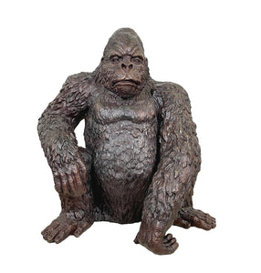 Bronze Life Size Gorilla Sculpture - Sitting